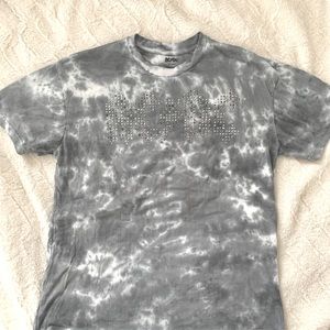 AC/DC tie dye tshirt, rhinestones